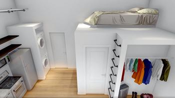 Loft style space - Suggested use. Ladder not provided with rental of apartment home.